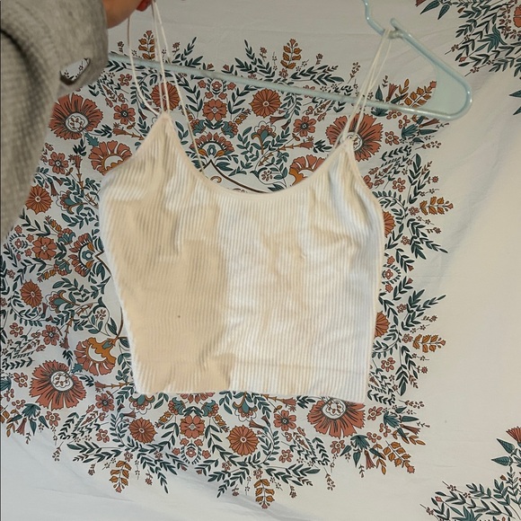 Forever 21 White Ribbed Tank Top - Picture 1 of 2